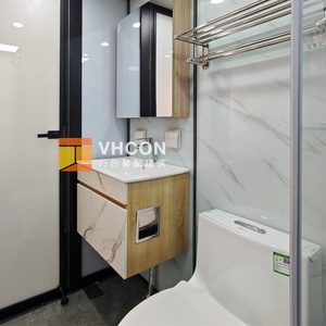 Cabine de <span class=keywords><strong>douche</strong></span> modulaire préfabriquée de luxe avec toilettes, <span class=keywords><strong>porte</strong></span> coulissante en verre, prix abordable, pour salle de bain intérieure – Chine - Product Image 4