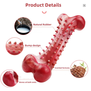 Os à mâcher <span class=keywords><strong>pour</strong></span> chiens écologiques de luxe <span class=keywords><strong>pour</strong></span> les chiens agressifs, en caoutchouc durable, saveur bœuf, presque indestructibles, jouets résistants <span class=keywords><strong>pour</strong></span> chiens - Product Image 5