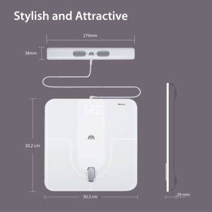Balance connectée intelligente à double fréquence pour l'analyse de la <span class=keywords><strong>composition</strong></span> <span class=keywords><strong>corporelle</strong></span>, <span class=keywords><strong>analyseur</strong></span> de santé par bio-impédance, pèse-<span class=keywords><strong>personne</strong></span> numérique avancé, approvisionnement direct usine - Product Image 3