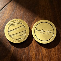 Marqueur de balle de golf personnalisé en métal gaufré 30 mm, durable, écologique, rond, type pièce de monnaie, accessoires de golf professionnels, vente en gros