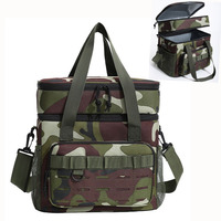 Sac isotherme pliable grande capacité LeTu en tissu Oxford camouflage, double couche, pour pique-nique