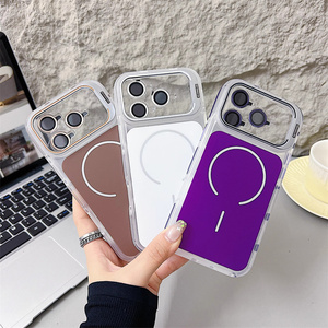 Funda Magnética con Soporte para Cámara y Lente de Cristal para iPhone 17 Air 16 Pro Max, Cubierta Trasera Metálica Original - Product Image 2