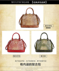 Sac à main Andong pour femmes et filles, en cuir de vache véritable, sac à bandoulière tendance, sac à main rétro - Product Image 6