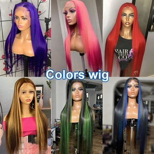 批发30-36英寸处女印度人发假发360蕾丝假发供应商，200%-250% 密度长直水波风格” - Product Image 5