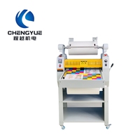 Machine à plastifier thermique simple et double face anti-ondulation 350 mm avec support à rouleaux en acier miroir de 100 mm pour marquage à chaud