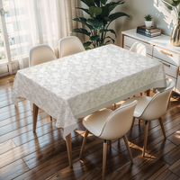 Nappe carrée en PVC à imprimé floral RNPT, résistante aux taches, à carreaux, pour anniversaire, couverture de table en rouleau