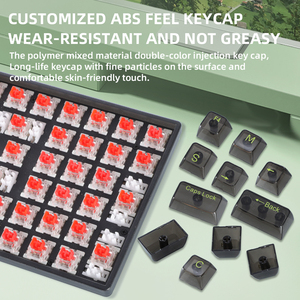 K10 유선 100 키 RGB 백라이트 투명 키 캡 데스크탑 용 핫 스왑 게임용 기계식 키보드 사용 - Product Image 6