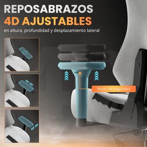 Silla <span class=keywords><strong>Gamer</strong></span> 4D Premium Gris, Reclinable <span class=keywords><strong>180</strong></span> <span class=keywords><strong>Grados</strong></span>, Transpirable, de Lino, Silla de Oficina Ergonómica Premium con Ruedas - Product Image 3