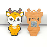 Umwelt freundliche Materialien Wasserdichte Technologie Bambus holz Chip NFC Visitenkarte