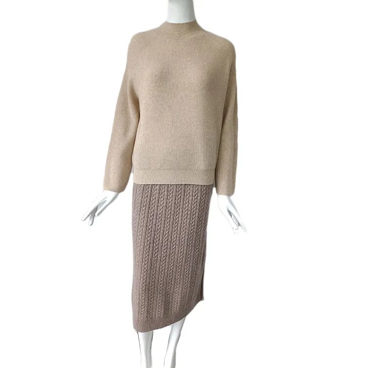 Superior Quality Cashmere Knitted Jumper Women Comfortable Long Sleeve Sweater Pullover