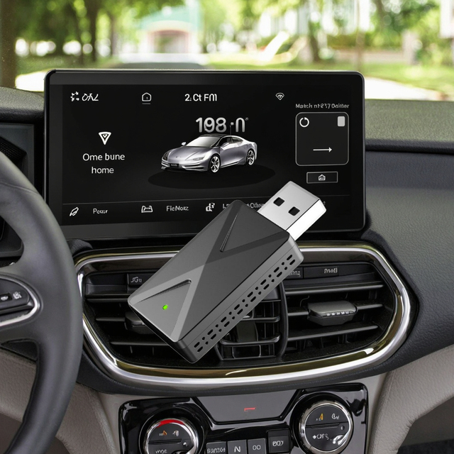 Original 2-in-1 Wireless Plug-and-Play CarPlay Android Auto Adapter Call/Navigation/Music/Voice Assistant Universal Fitment