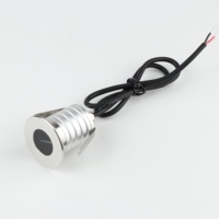 Lampes LED encastrées pour marches murales 3W à faisceau étroit avec base en aluminium et diffuseur en verre trempé DC 12V/24V