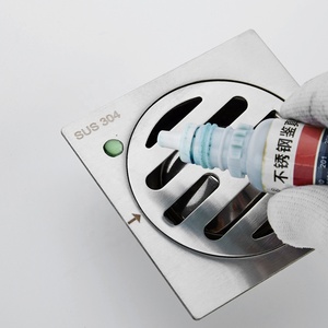 HF Wholesales Accessoire de salle de bain en acier inoxydable 304, petit siphon de sol carré de 75 mm, <span class=keywords><strong>drainage</strong></span> rapide, drain de douche brossé - Product Image 6