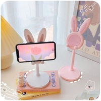 2024 Offre Spéciale réglable mignon lapin nouveauté crochets support de téléphone en plastique et support de tablette de bureau pour les enfants