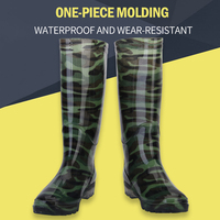 Bottes de pluie Bottes de pluie en plastique à séchage rapide Camouflage PVC Transparent Bottes de pluie