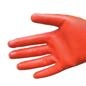 Guantes de Seguridad Naranjas Sin Costuras con Revestimiento Liso para Máxima Visibilidad, Resistentes a la Abrasión para Trabajos en Carreteras, Silvicultura y Caza - Product Image 4
