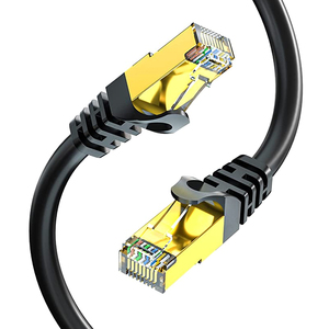 Cable Ethernet D-Sunty Cat 7 Negro SFTP 10Gbps 600MHz, Cable de Conexión de Red LAN RJ45 de Cobre Desnudo - Product Image 3