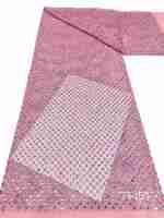 Grande dentelle transparente en tissu ornée de sequins brodés à motif floral, élégante et luxueuse, pour décoration de fête nuptiale