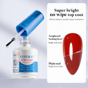 Vinimay <span class=keywords><strong>Nail</strong></span> <span class=keywords><strong>Factory</strong></span> Top & Base Coat Nagellack 15 ml Volumen Super Glänzender Gel Top Coat Lack für den Kosmetikgebrauch Nagelzubehör - Product Image 2