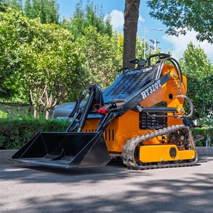 รถแทรกเตอร์ล้อยาง HT320 รถตักขนาดเล็กแบบสกิดสเตียร์ เครื่องยนต์เบนซิน พร้อมหลังคาและบุ้งกี๋ - Product Image 4
