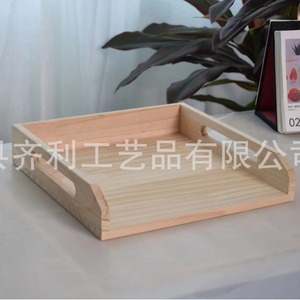 Bandeja de madera para dumplings, material de pino, con asa, para uso comercial en restaurantes, color madera natural JZTP898 - Product Image 5