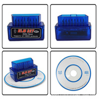 Mini Escáner OBD2 Bluetooth Dual ELM327 V1.5 V05L4, Lector de Códigos de Error de Automóvil, Herramienta de Diagnóstico para Android, iOS y Windows