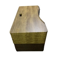 Plaque de bureau en MDF P2 de 18 mm à 25 mm, vente chaude, placage PVC pour meubles, grain de bois, plateau de table