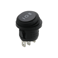Interrupteur à bascule étanche 12V 3 broches ON/OFF SPST en silicone LED 22mm Max. Courant 10A Max. Tension 250V