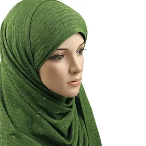 Wholesale Mix Plain Colors Scarf Manufactures Fashion Knitting Stone Plain Hijab Scarf For Women