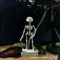 Skelett dansant en PLA, diffuseur d'air pour aquarium avec couleur lumineuse, ornement pour aquarium à usage intérieur