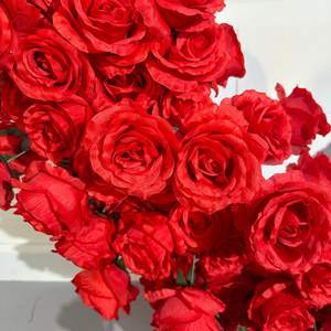 Commercio all'ingrosso cuore fiore sfondo ad arco a forma di cuore a forma di cuore artificiale arco fiore rosa rossa arco decorazione di nozze - Product Image 4