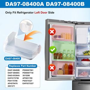 Étagère de porte de réfrigérateur DA97-08400A compatible avec les réfrigérateurs <span class=keywords><strong>Samsung</strong></span>, panier de porte gauche, remplace DA97-08400B DA97-08400C - Product Image 5