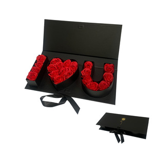 Caja <span class=keywords><strong>de</strong></span> Regalo Rectangular con Papel Dorado y Flores para el Día <span class=keywords><strong>de</strong></span> la <span class=keywords><strong>Madre</strong></span>, con Mensaje <span class=keywords><strong>de</strong></span> <span class=keywords><strong>Amor</strong></span>, Jabón Eterno, Ideal para Bodas - Product Image 3
