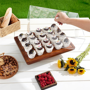 Lớn Hình Chữ Nhật Rắn Gỗ Bánh Hiển Thị Đứng Bằng Gỗ Bánh Charcuterie Hội Đồng Quản Trị Phục Vụ Platter - Product Image 3