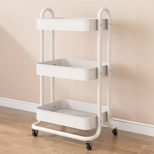 Carrito de Almacenamiento Metálico Rodante de 3 Niveles, Gran Capacidad, Personalizable, con Ruedas, Fácil de Montar, para <span class=keywords><strong>Cocina</strong></span> - Product Image 4