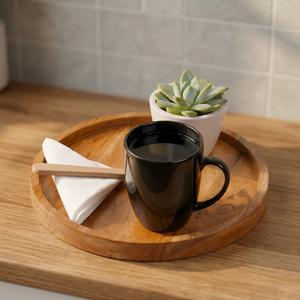 Bandeja de Servir Artesanal de Madera con Diseño Animal Grabado, Decorativa, Duradera, Elegante, con Recubrimiento en Polvo, Apta para Lavavajillas y Microondas - Product Image 1