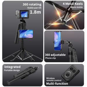 <span class=keywords><strong>Meilleur</strong></span> Prix C12 Perche à <span class=keywords><strong>Selfie</strong></span> Trépied Intelligente AI avec Suivi Automatique, Caméra IA, Suivi par Geste Facial et Fonction Pan-Tilt - Product Image 5