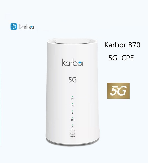 Karbor B70 5G CPE WiFi Router Network  with 5G Sim Card Slot 300Mbps  Superior Network Mobile 2.4G 5G Wifi 7