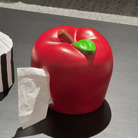 Boîte à mouchoirs Apple en carton, motif Canard Cole, multifonctionnelle, pour salon, armoire à vin, ornements décoratifs de luxe léger