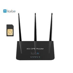 Módem Karbor 4G LTE de 300Mbps con ranura <span class=keywords><strong>para</strong></span> tarjeta SIM Mifis, enrutador inalámbrico portátil 4G LTE de 200m de alcance <span class=keywords><strong>para</strong></span> el hogar con función VoIP VPN - Product Image 1