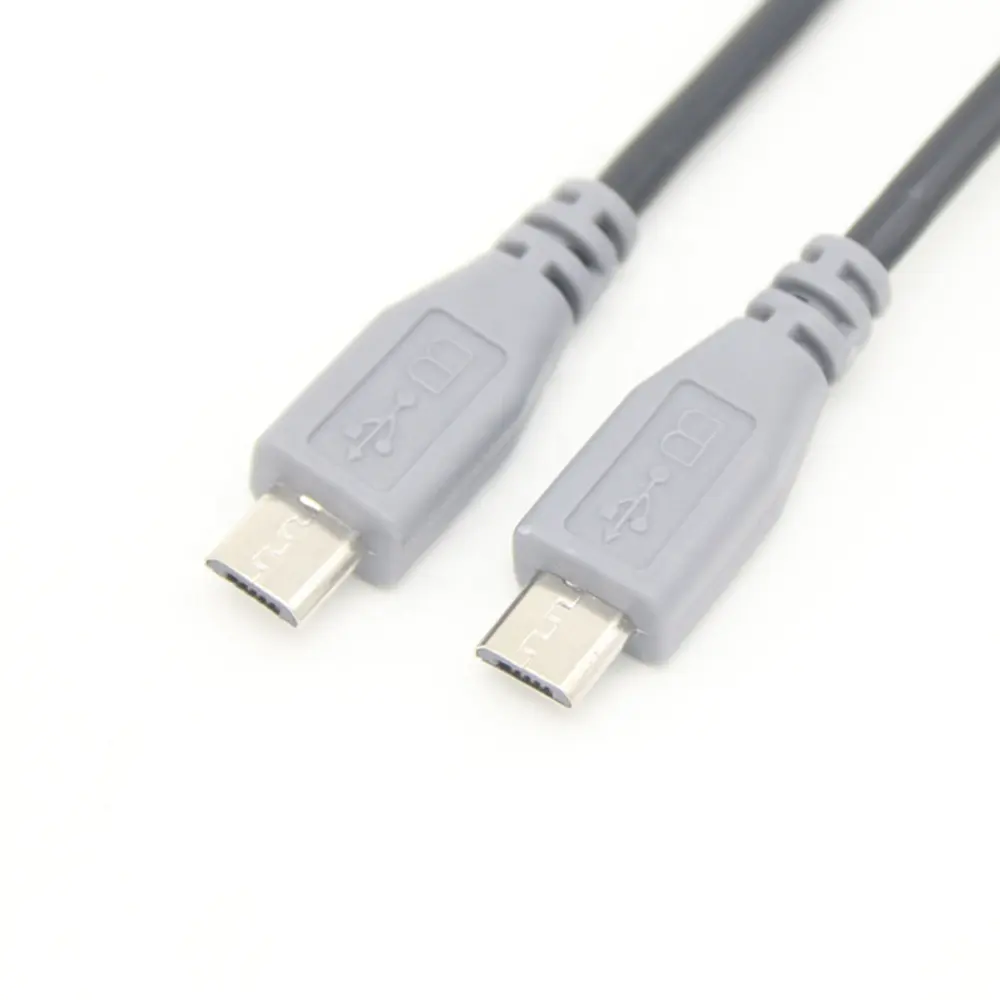 2 Dual Micro Usb Male To Micro Usb Charger Otg Data Cable 0.25M 0.5M 1M For Android Mobile Phone