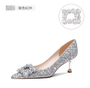 Zapatos de Novia de Cristal de Lujo, Tacones Altos para Mujer, Zapatos de Tacón de Aguja para Boda/Promoción/Fiesta, Pedidos al por Mayor, Calidad Garantizada - Product Image 5