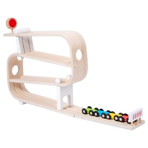 Circuit de course à glissière de haute qualité, <span class=keywords><strong>chariot</strong></span> sur rail, jouet <span class=keywords><strong>en</strong></span> <span class=keywords><strong>bois</strong></span> écologique, cadeau éducatif pour garçons et filles - Product Image 6
