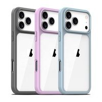 Coque de Téléphone Bumper Antichoc 2,0 mm Cristal Transparent avec Dos Rigide et TPU Souple pour iPhone 17 17 Pro Max 17 Pro 17 Air