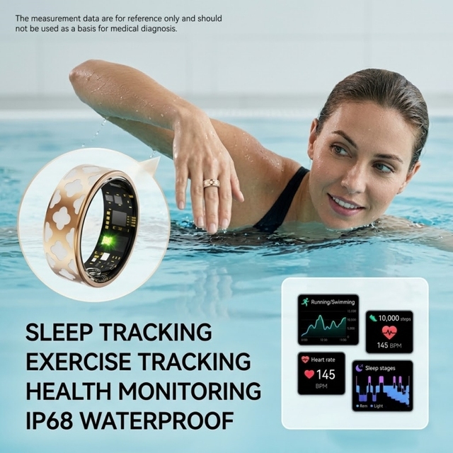 Smart Wearable Ring Steel IP68 Waterproof Sleep Tracker Exercise Remote Photo Family Care Alarm Clock Supplier Android IOS