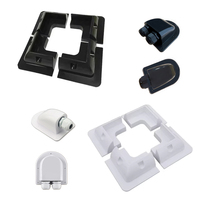 Support de montage solaire étanche en ABS sans perçage, kits de raccordement de câbles simples/doubles pour camping-car, bateau, toit plat, caravane