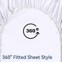 Draps-housses de luxe en microfibre 100 % polyester blancs sur mesure, taille double king, pour lits – Vente en gros