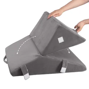 人間工学に基づいたデザインの低反発サポートボディ多目的背もたれクッション角度調節可能なベッドウェッジ枕