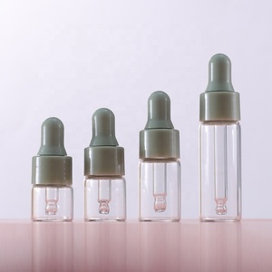 Botella cuentagotas de vidrio Botella cuentagotas Embalaje de maquillaje Tamaño <span class=keywords><strong>mini</strong></span> Cuentagotas colorido 1mL 2ml 3ml 5ml Clear Frost Cuidado personal 100PCs - Product Image 5