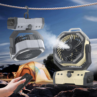 Ventilateur de brumisation de camping à double moteur sans balai 30000mAh rechargeable Refroidissement par air Table de bureau portable Boîte de batterie externe pour l'extérieur